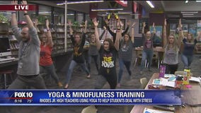 Teachers use yoga to help students deal with stress