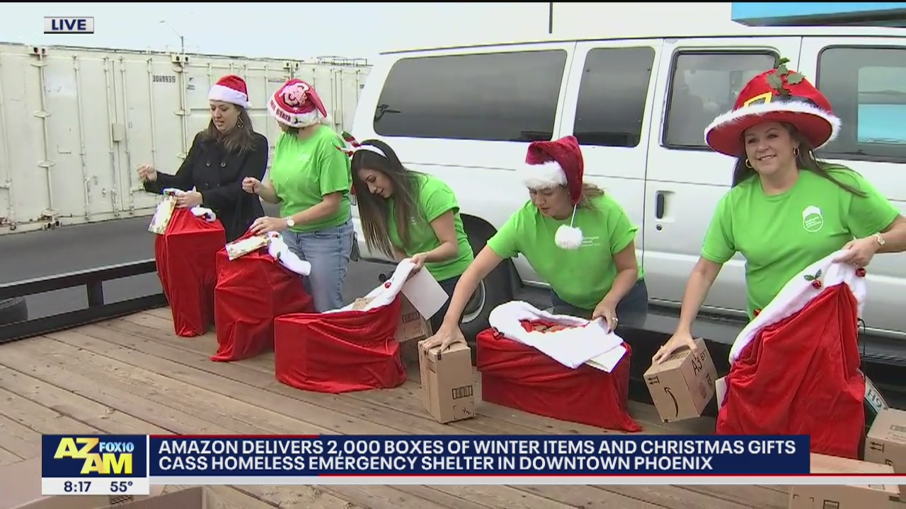 Amazon delivers 2,000 gift boxes to Phoenix homeless shelter