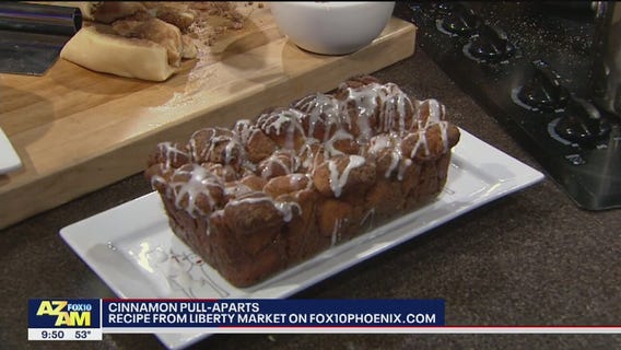 Cinnamon pull-apart bread for Christmas morning with Liberty Market