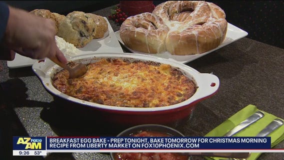 Simple egg bake for Christmas morning with Liberty Market