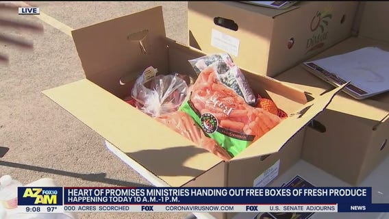 Heart of Promises Ministries' free food box giveaway