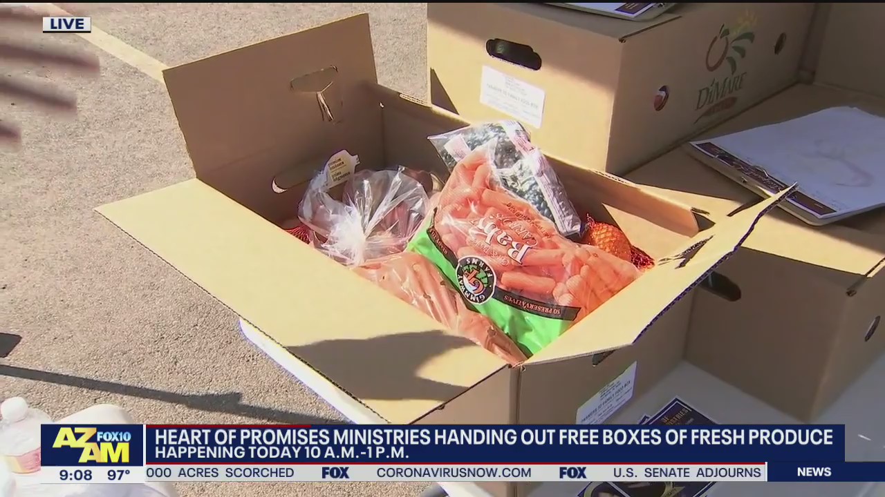 Heart of Promises Ministries' free food box giveaway