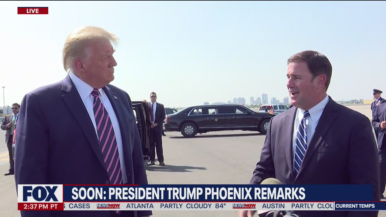 President Trump arrives in Phoenix