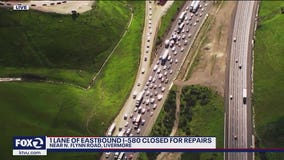 Eastbound 580 traffic is backed up for miles near Livermore