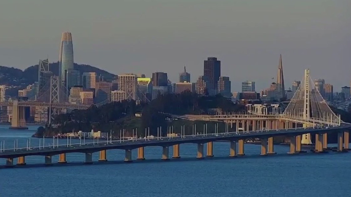 Unseasonably cold, clear day