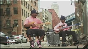 Father and son bass players