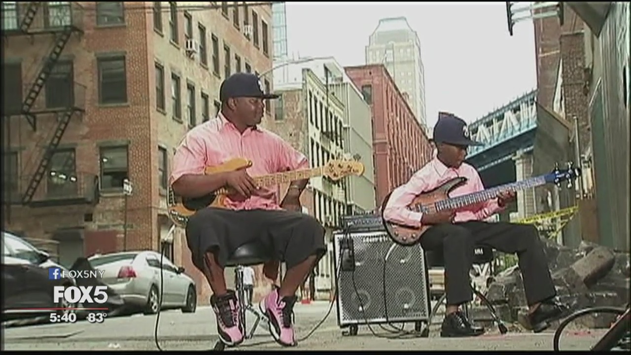 Father and son bass players