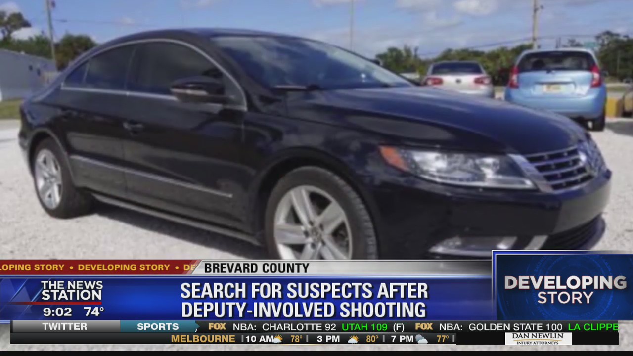 Brevard deputies searching for suspects who hit deputy with stolen car