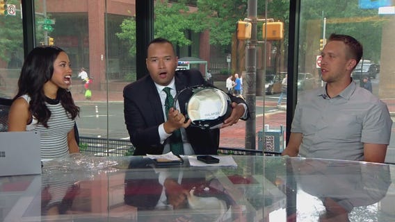 Eagle Nick Foles plays 'Speak Out' on Good Day Philadelphia