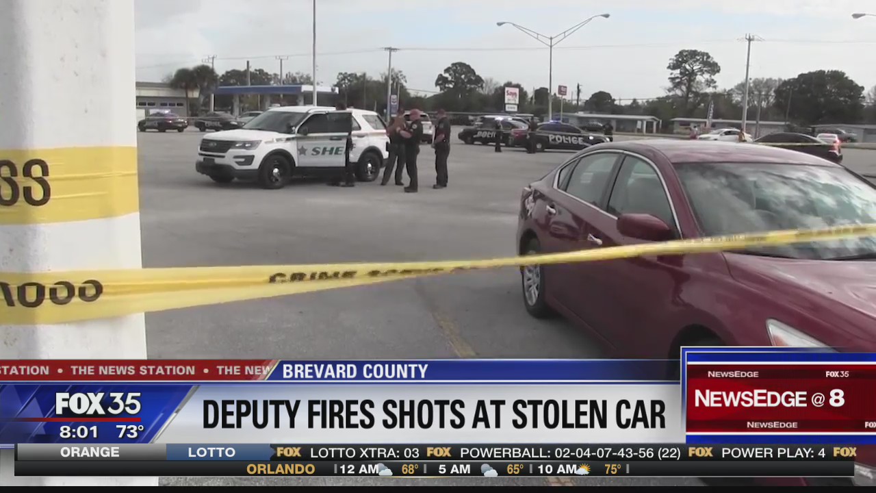 Deputy fires shots at stolen car