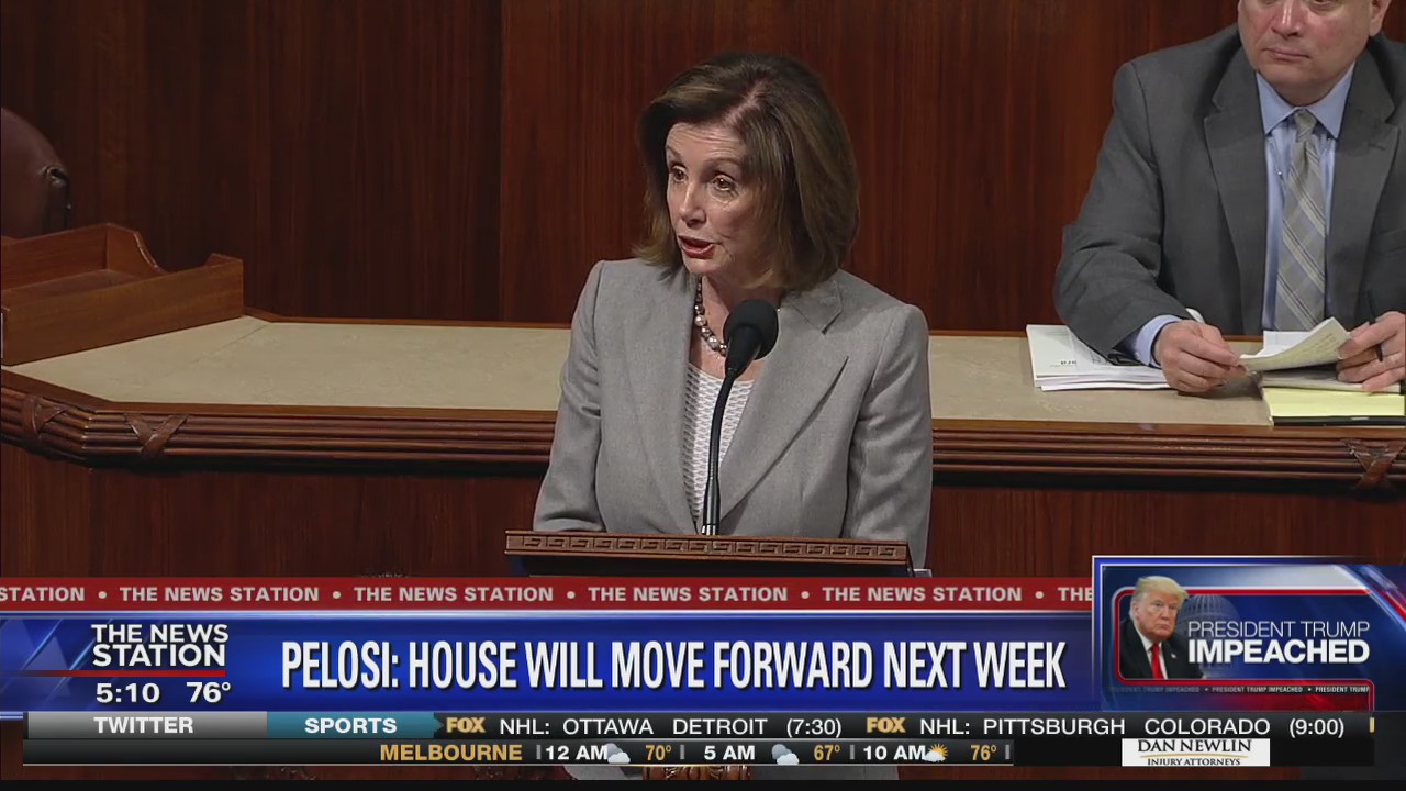 Pelosi announces she is ready to move impeachment articles to Senate