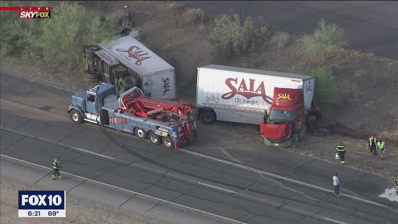 Deadly wrong-way crash closes US 60 near Wittmann | FOX 10 Phoenix