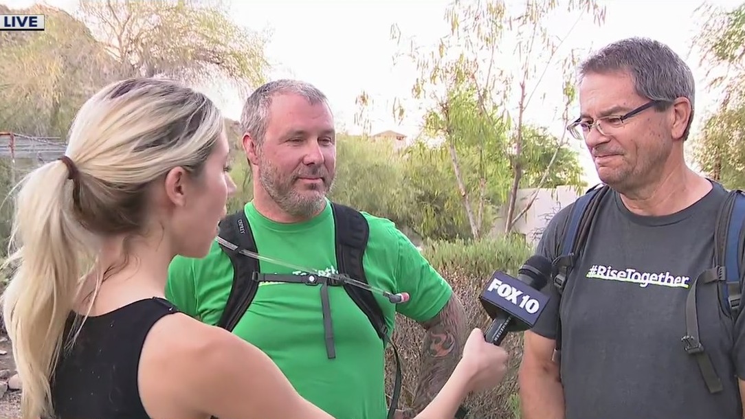 Phoenix area burn survivors hike Piestewa Peak ahead of plans to hike Mount Kilimanjaro