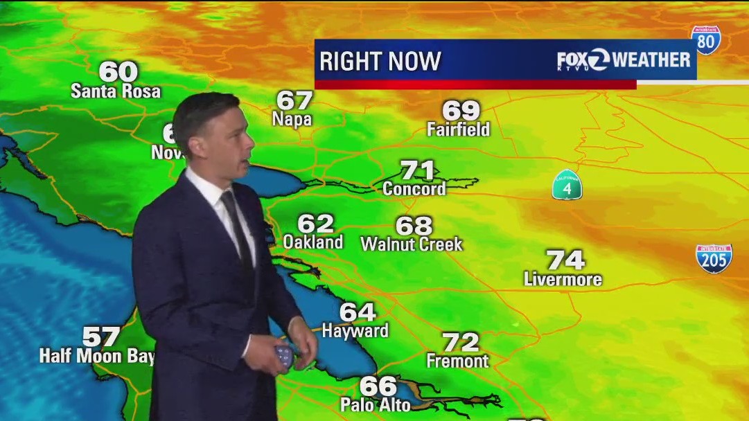 Cool air moves across Bay Area