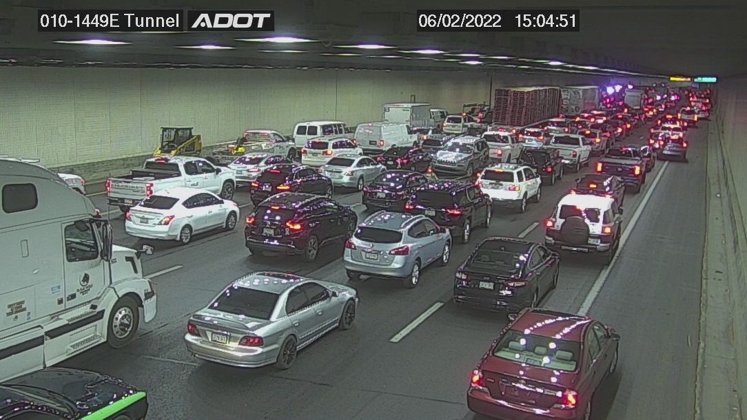 Crash in Deck Park Tunnel causing traffic backup on the I-10 | FOX 10 ...