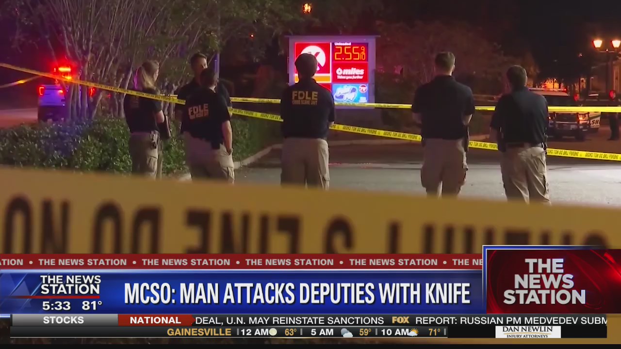 Man attacks deputies with knife, sheriff says