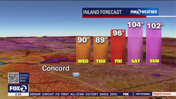 Bay Area inland temps will soar past 100 degrees