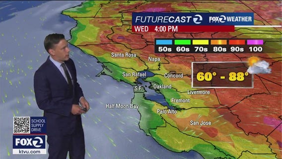 Cooler pattern enters Bay Area