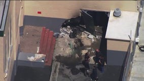 Car crashes into wall at San Jose school, ignites small fire