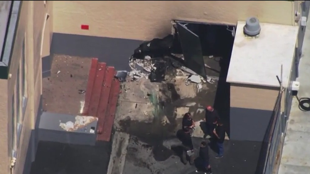 Car crashes into wall at San Jose school, ignites small fire