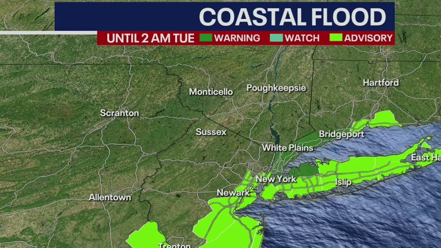 Coastal flooding possible