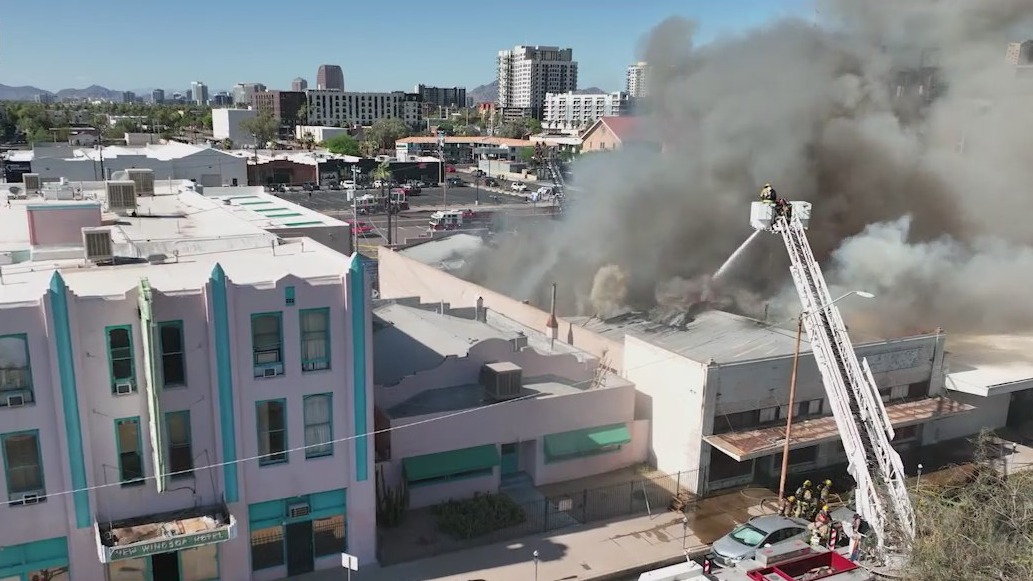Crews battling fire at building near FOX 10 Studios in Downtown Phoenix ...