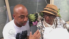 Q-Crash: Quincy crashes a 107th birthday party!