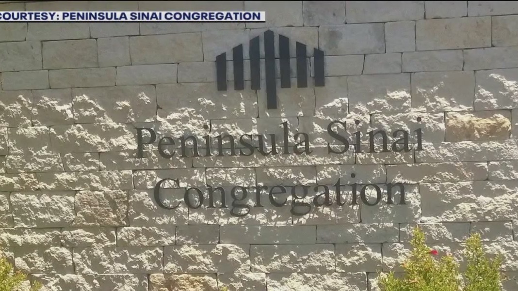 Police say man spray-painted Peninsula synagogue, Teslas with backwards swastikas