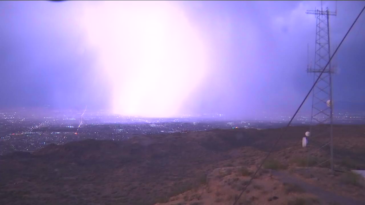 Huge bolt of lightning over Phoenix