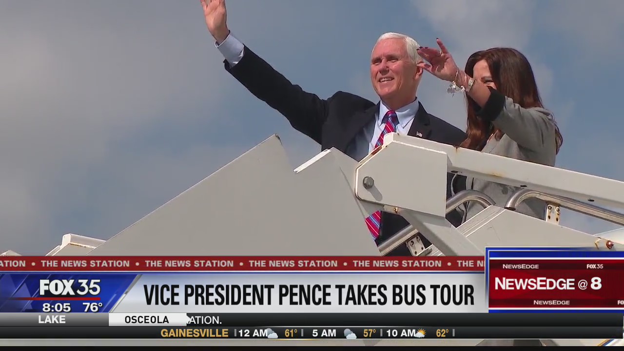 Traveling on the bus with VP Mike Pence