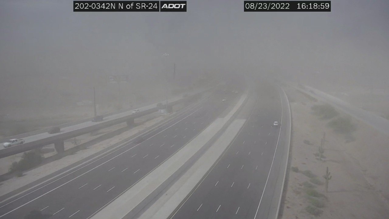 Dust storm in Queen Creek area caught on ADOT