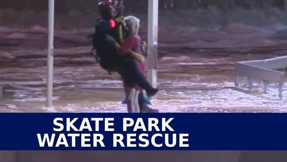 Crews rescue woman trapped by floodwaters at Scottsdale skate park
