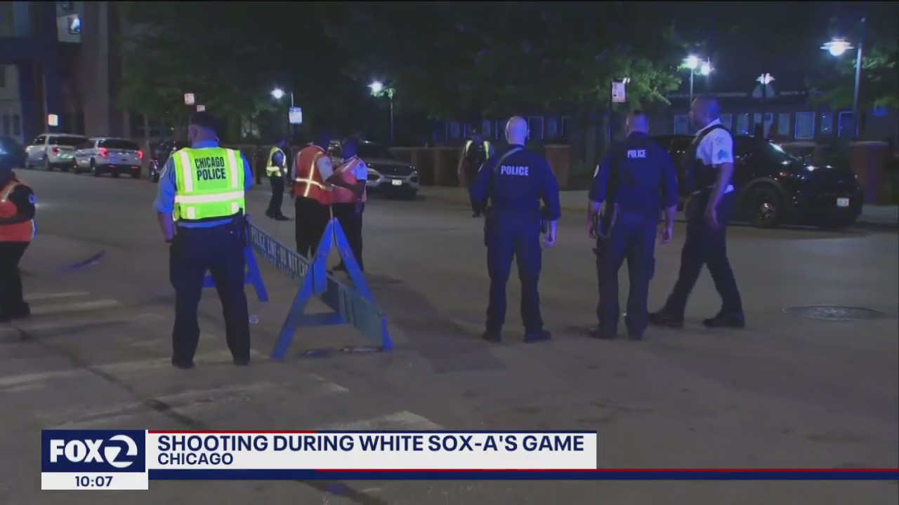 2 shot in crowd during White Sox-A's game