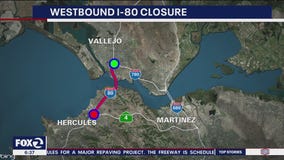 Caltrans close section of I-80 between Hercules and Vallejo, new signs for Tahoe-bound drivers