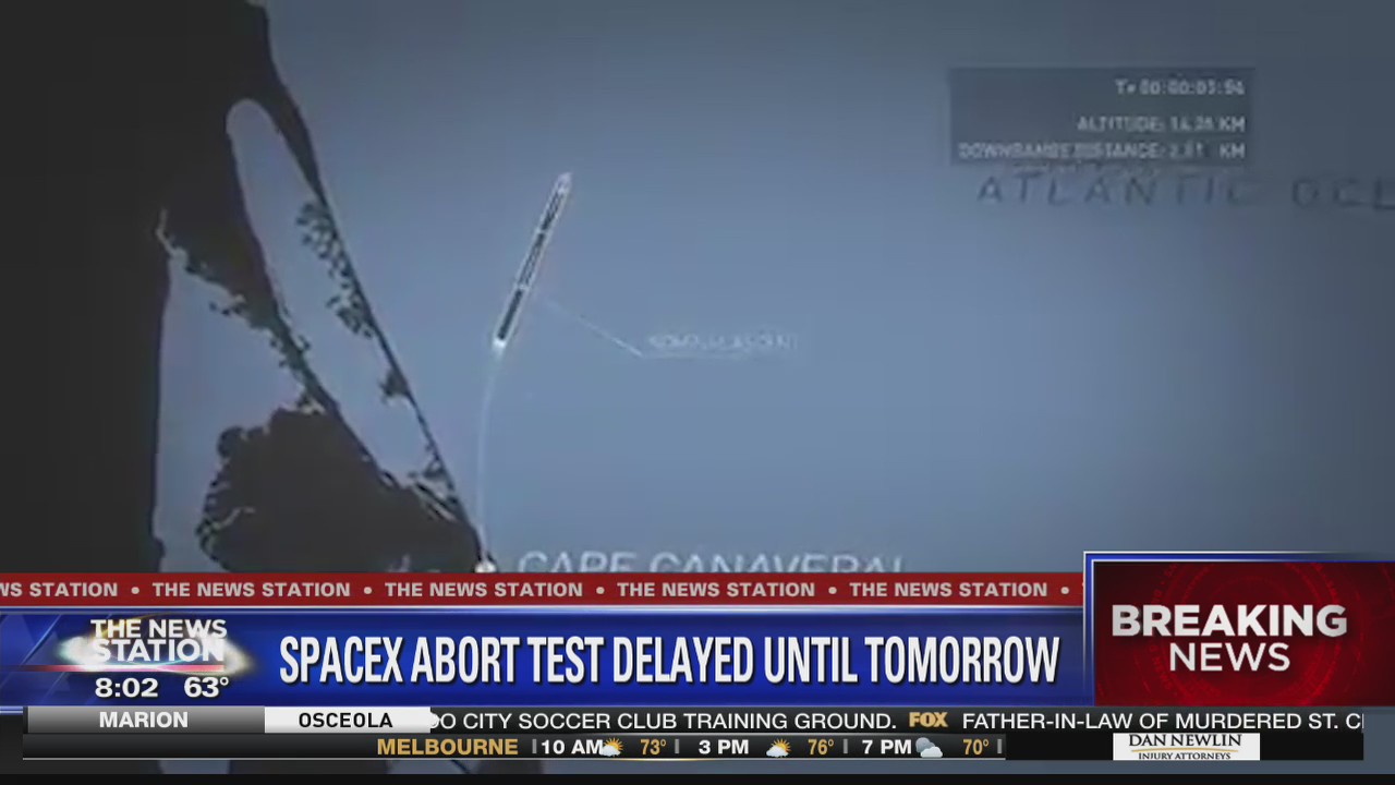 SpaceX scrubs abort test launch on Saturday
