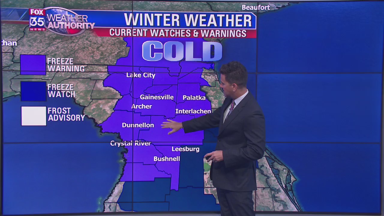 Freeze warnings, watches in effect for several Florida counties