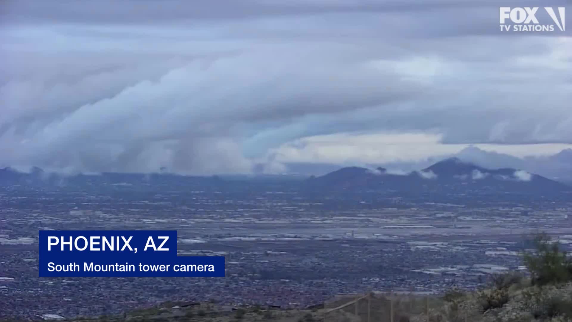 Timelapse: Cloudy winter weather in Phoenix, Glendale
