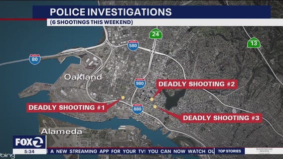 6 shootings kill 3 in Oakland over the weekend