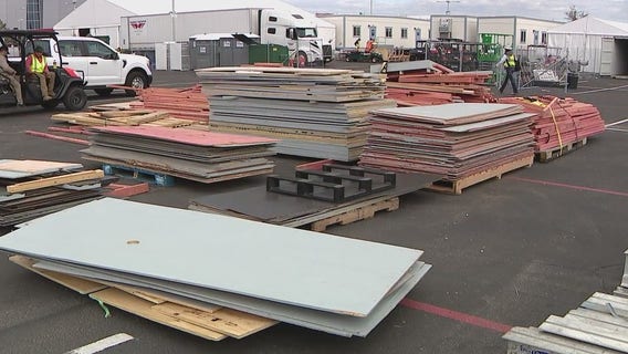 Repurposing Super Bowl materials around Phoenix after the big game