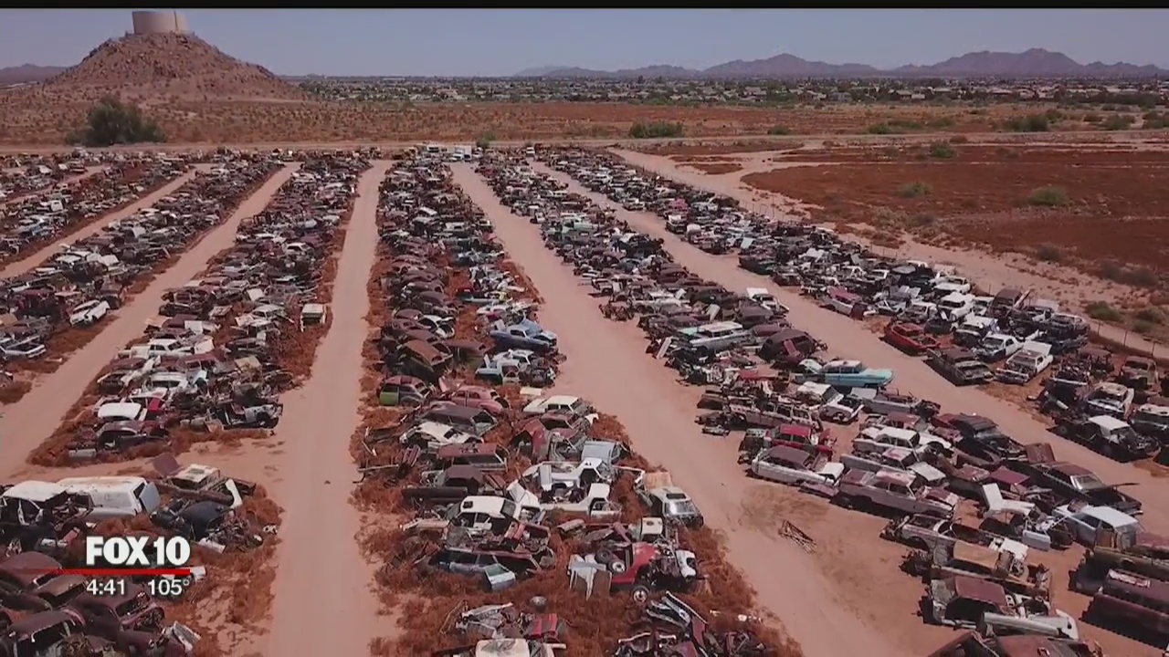 Desert Valley Auto Parts has acres full of vintage cars | Drone Zone