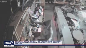 Stolen truck driver slams into San Jose bakery, suspect steals lottery tickets