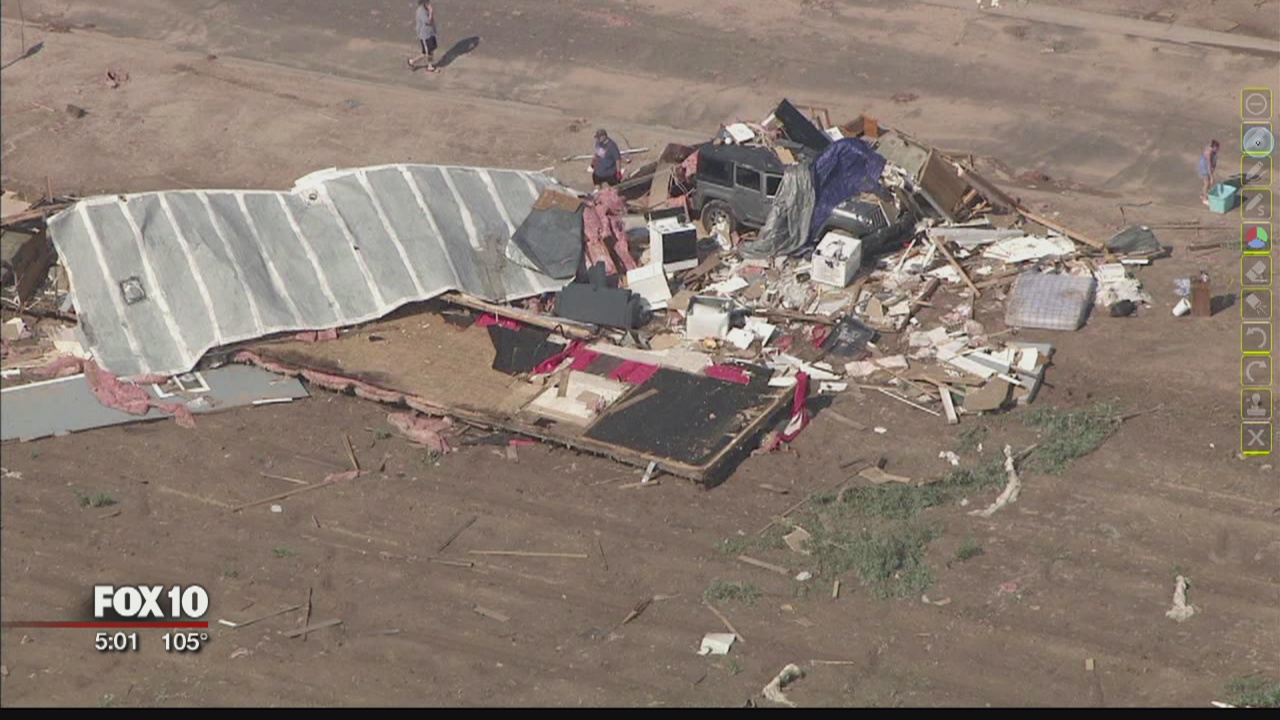 Monsoon storm destroys Florence mobile home