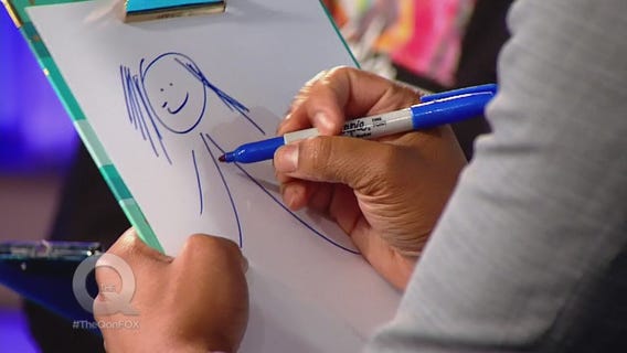 Quincy and Bernard Hopkins have a drawing contest