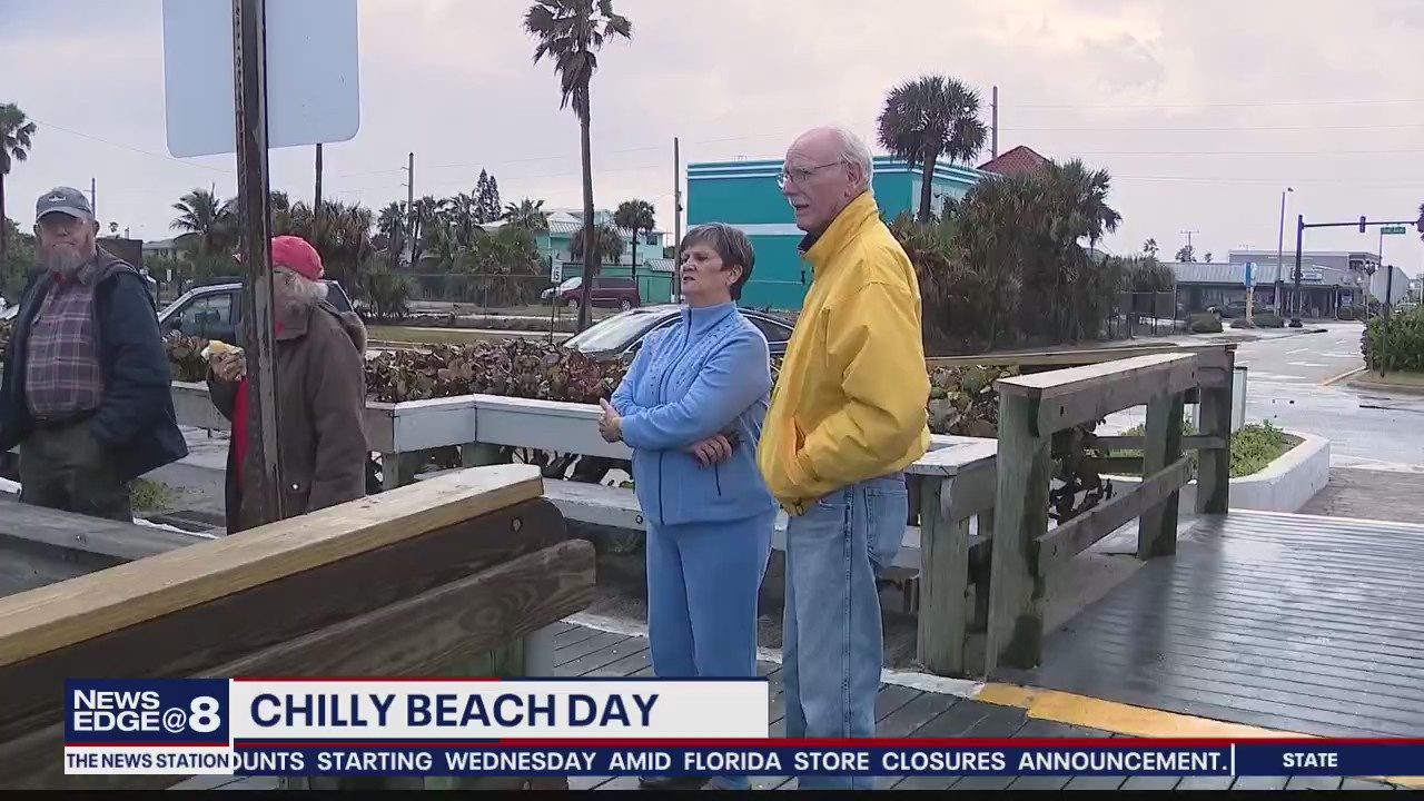 Cold beach day in Brevard County