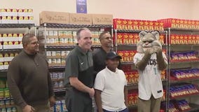 Phoenix boy cuts ribbon for school food pantry