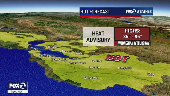 Inland areas may see temps in 90s