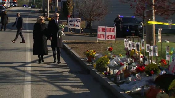 Pres. Biden visits Maine town after mass shooting