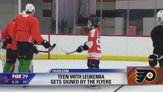 New Jersey teen with leukemia signs one-day contract with Flyers