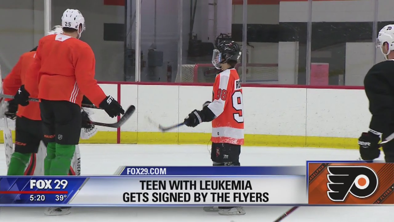 New Jersey teen with leukemia signs one-day contract with Flyers