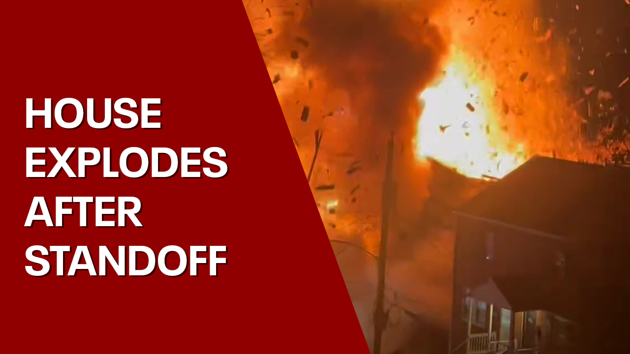 Virginia home explosion caught on camera